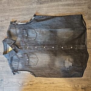 Springfield Classic Western Button Up 100% Cotton Vest Size Medium